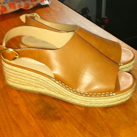 🤎 NWOT Wedge Sandals 🧡 Massini Maria Open Toe - Picture 3 of 7